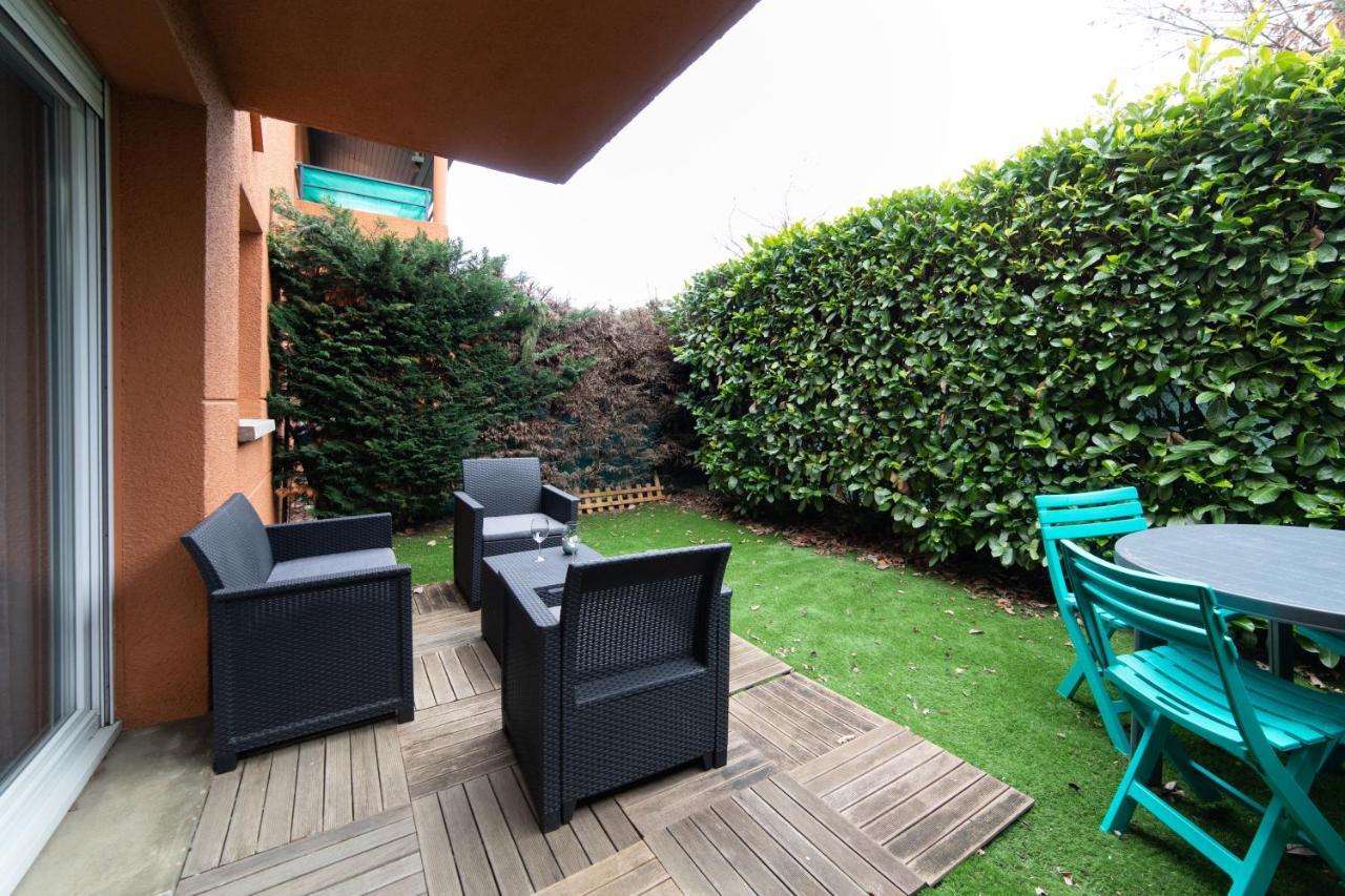 My Cozy Flat Blagnac - T2 - Free Parking - Terrasse - Jardin Exterior foto